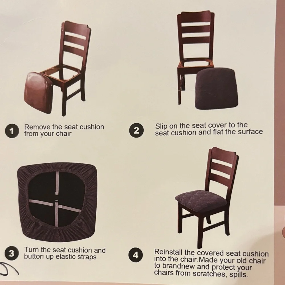Gemini Waterproof Brown Chair Seat Covers/Barstool Covers